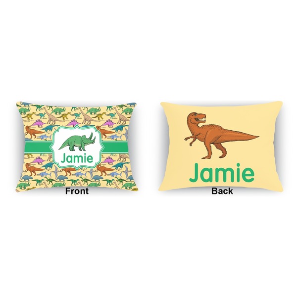 Dinosaurs  Outdoor Rectangular Throw Pillow (Front and Back)