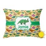 Dinosaurs Outdoor Throw Pillow (Rectangular) (Personalized)