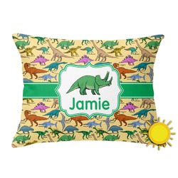 Dinosaurs Outdoor Throw Pillow (Rectangular) (Personalized)