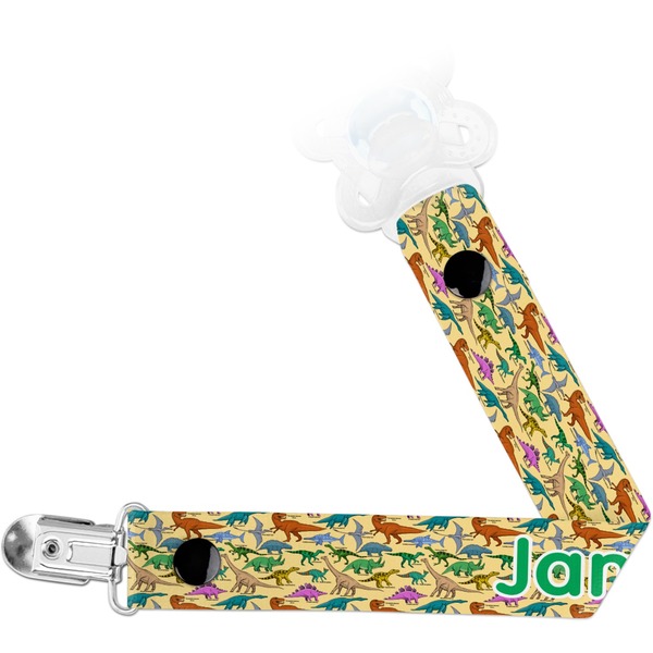 Custom Dinosaurs Pacifier Clip (Personalized)