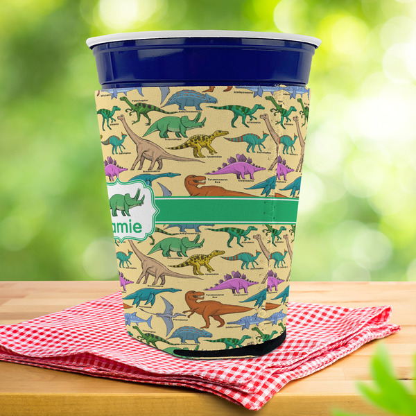 Dinosaurs Party Cup Sleeves - with bottom - Lifestyle