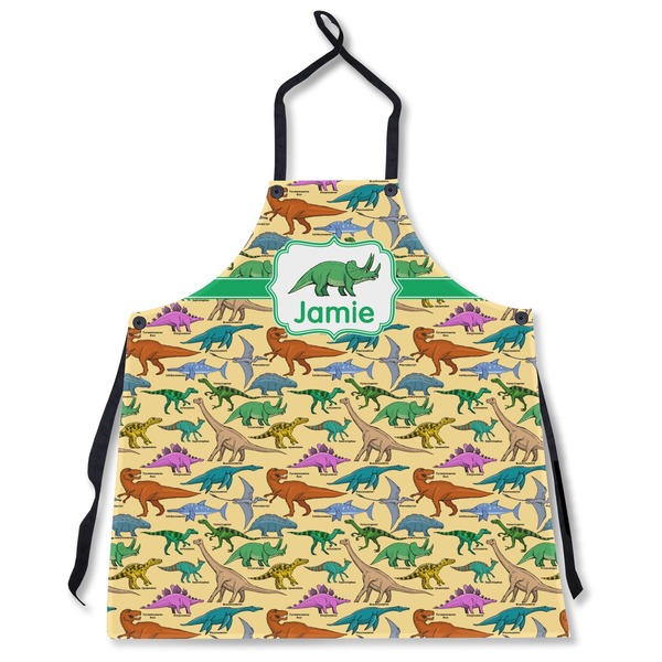 Custom Dinosaurs Apron Without Pockets w/ Name or Text