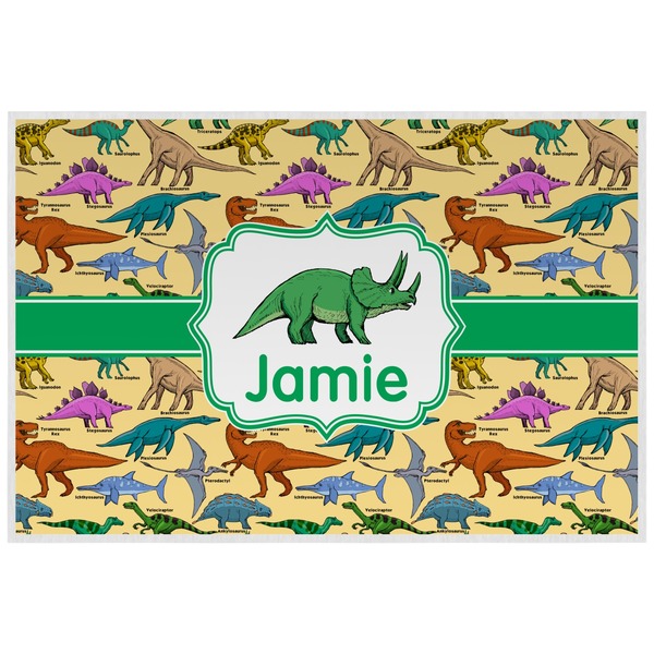 Custom Dinosaurs Laminated Placemat w/ Name or Text