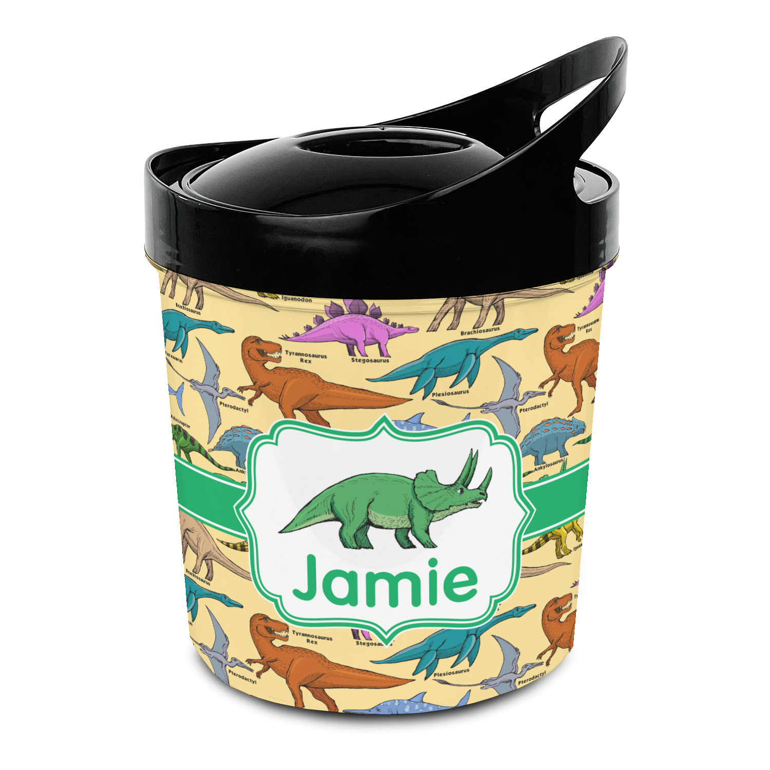 Dinosaurs Plastic Ice Bucket (Personalized) YouCustomizeIt