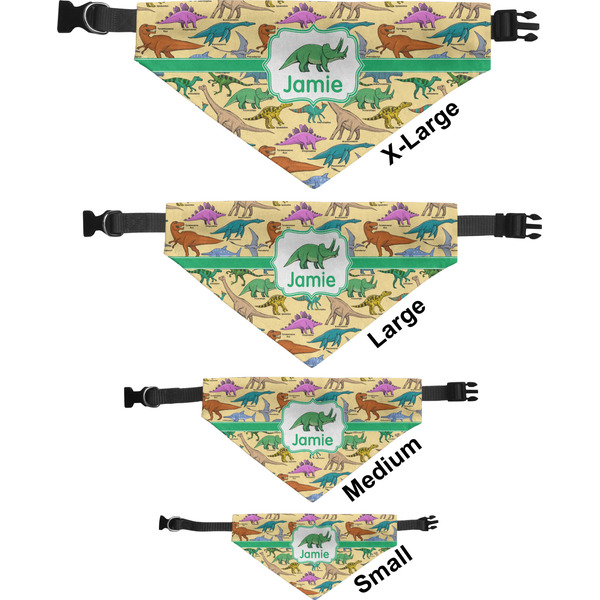 Dinosaurs Pet Bandana Sizes