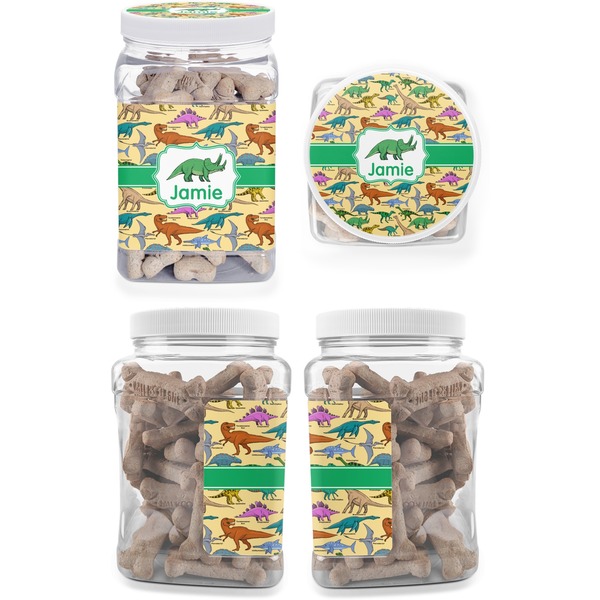 Dinosaurs Pet Treat Jar - Multiple Angles