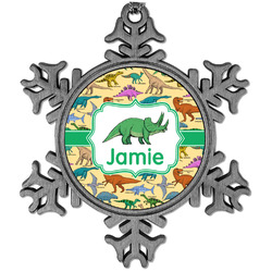 Dinosaurs Vintage Snowflake Ornament (Personalized)