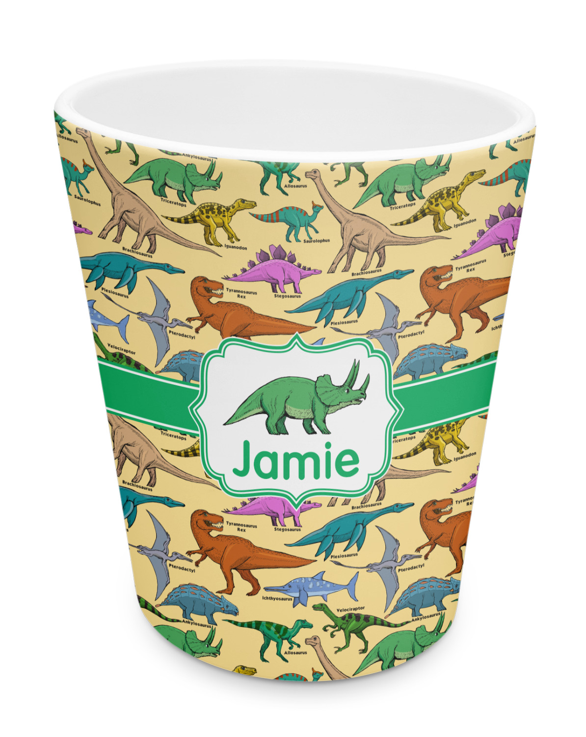 Dinosaurs Plastic Tumbler 6oz (Personalized) YouCustomizeIt