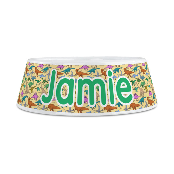 Dinosaurs Plastic Dog Bowls - Medium - FRONT