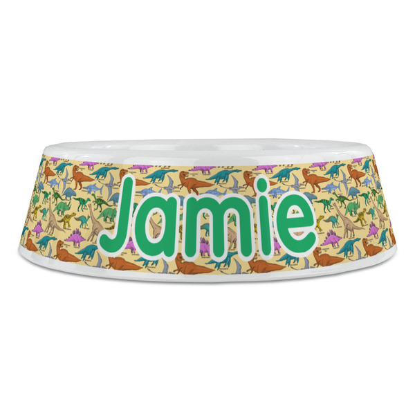Dinosaurs Plastic Pet Bowls - Large - FRONT