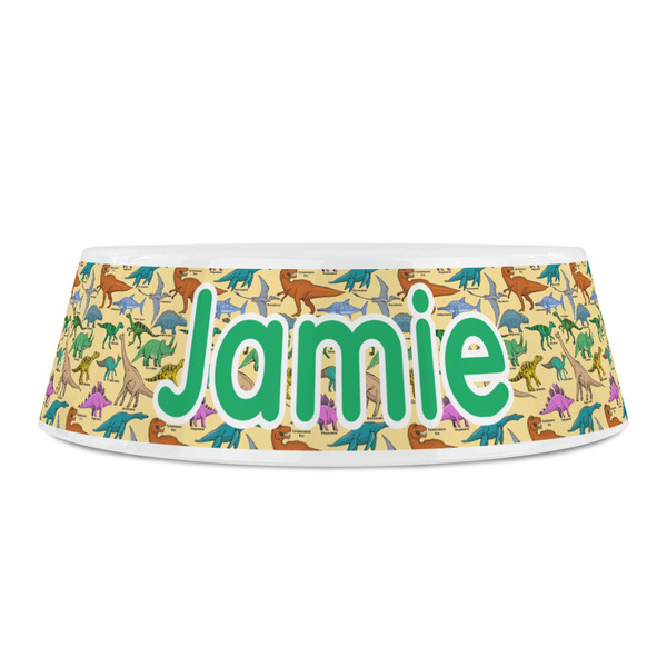 Dinosaurs Plastic Pet Bowls - Small - FRONT