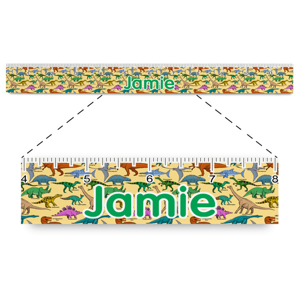 Custom Dinosaurs Plastic Ruler - 12" (Personalized)