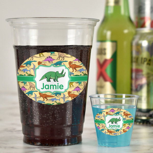 Dinosaurs Plastic Shot Glasses - In Context