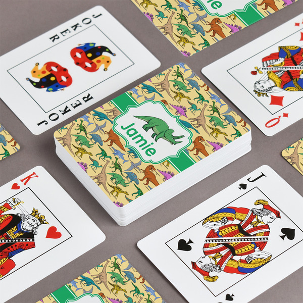 Dinosaurs Playing Cards - Front & Back View