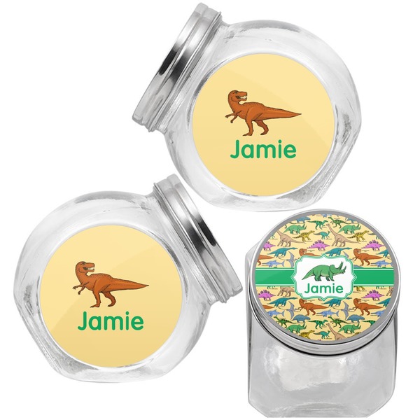 Dinosaurs Puppy Treat Jar - Top Left Right