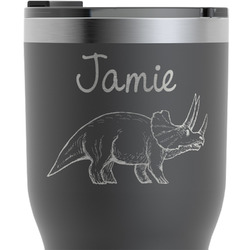 Dinosaurs RTIC Tumbler - Black - Engraved Front & Back (Personalized)
