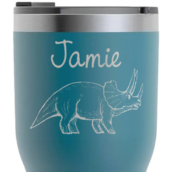 Dinosaurs RTIC Tumbler - Dark Teal - Laser Engraved - Double-Sided (Personalized)