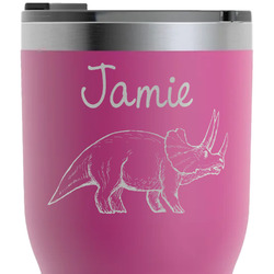 Dinosaurs RTIC Tumbler - Magenta - Laser Engraved - Double-Sided (Personalized)