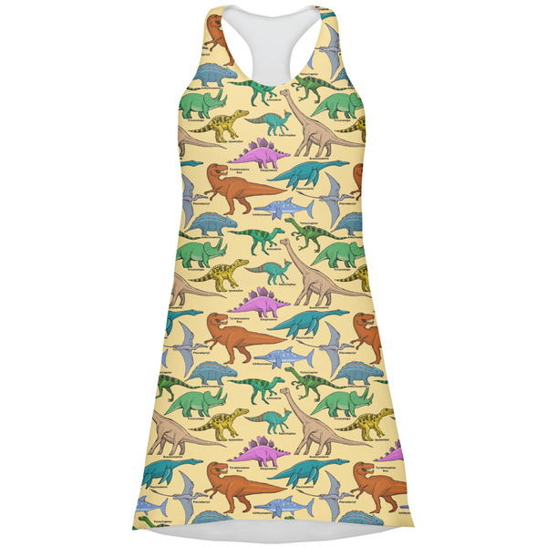 Custom Dinosaurs Racerback Dress - X Large