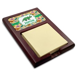 Dinosaurs Red Mahogany Sticky Note Holder (Personalized)