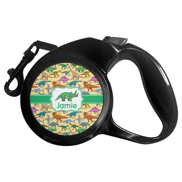 Custom Dinosaurs Retractable Dog Leash - Small (Personalized)
