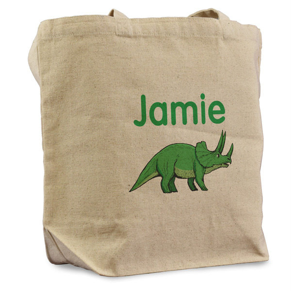 Custom Dinosaurs Reusable Cotton Grocery Bag - Single (Personalized)