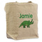 Dinosaurs Reusable Cotton Grocery Bag - Front View