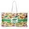 Dinosaurs Large Rope Tote Bag - Front View