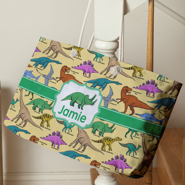 Dinosaurs Large Rope Tote - Life Style