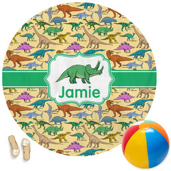 Dinosaurs Round Beach Towel (Personalized)