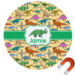 Dinosaurs Round Car Magnet - 6" (Personalized)