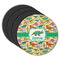 Dinosaurs Round Rubber Backed Coasters - Set of 4 (Personalized)