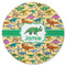 Dinosaurs Round Rubber Backed Coaster (Personalized)