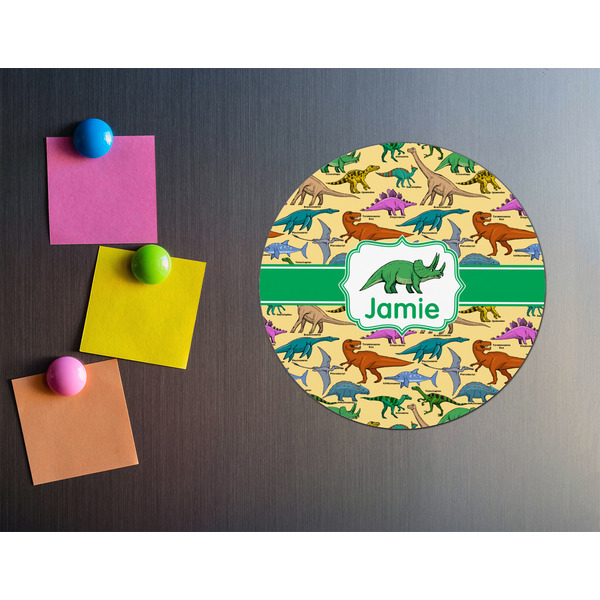Dinosaurs Round Fridge Magnet - LIFESTYLE