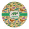 Dinosaurs Round Linen Placemats - FRONT (Single Sided)