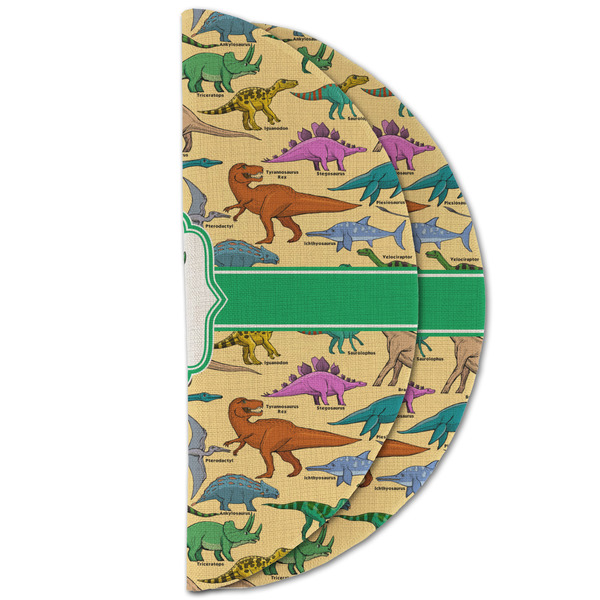 Dinosaurs Round Linen Placemats - HALF FOLDED (double sided)