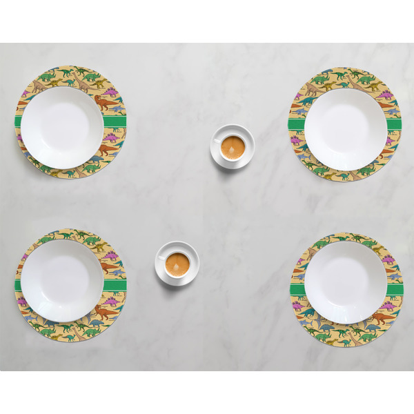 Dinosaurs Round Linen Placemats - LIFESTYLE (set of 4)