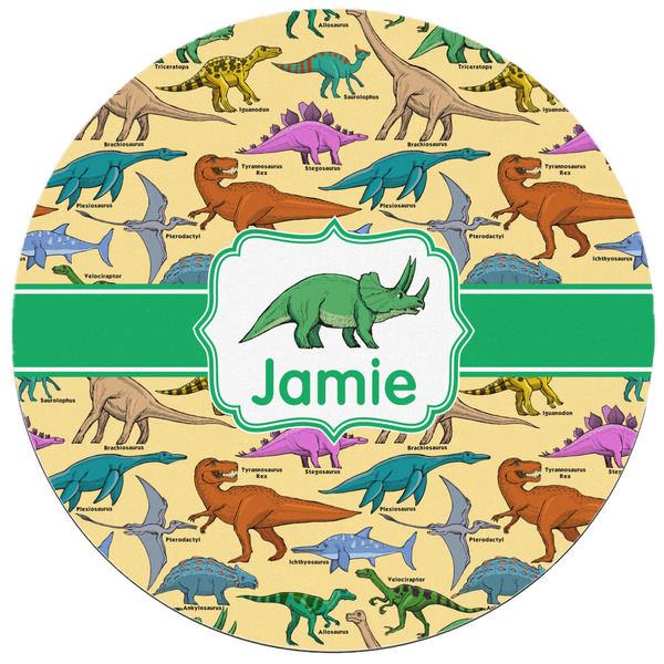 Dinosaurs Round Mousepad - APPROVAL