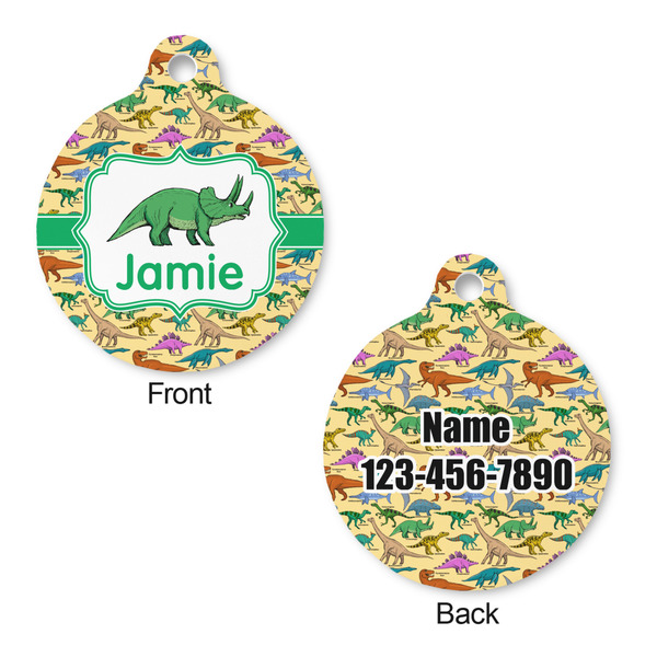 Dinosaurs Round Pet ID Tag - Large - Approval