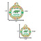 Dinosaurs Round Pet ID Tag - Large - Comparison Scale