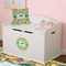 Dinosaurs Round Wall Decal on Toy Chest