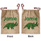 Dinosaurs Santa Bag - Front and Back