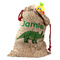 Dinosaurs Santa Bag - Front (stuffed w toys) PARENT
