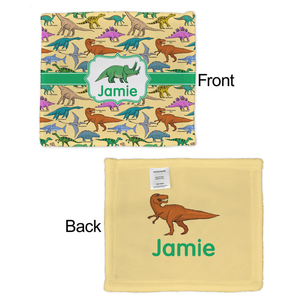 Dinosaurs Security Blanket - Front & Back View