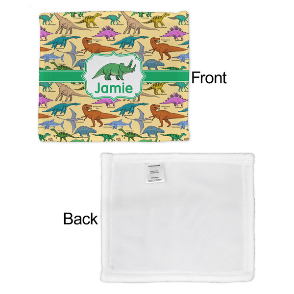 Dinosaurs Security Blanket - Front & White Back View