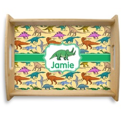 Dinosaurs Natural Wooden Tray - Large (Personalized)