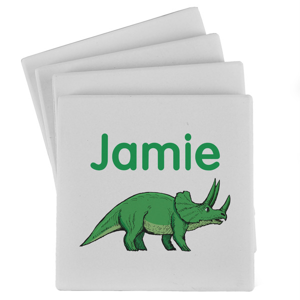 Custom Dinosaurs Absorbent Stone Coasters - Set of 4 (Personalized)