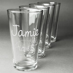 Dinosaurs Pint Glasses - Engraved (Set of 4) (Personalized)