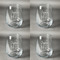 Dinosaurs Set of Four Personalized Stemless Wineglasses (Approval)