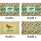 Dinosaurs Set of Rectangular Appetizer / Dessert Plates (Approval)